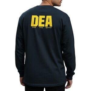 Navy Long Sleeve DEA “Drink Every Afternoon” Old Key Lime House Shirt